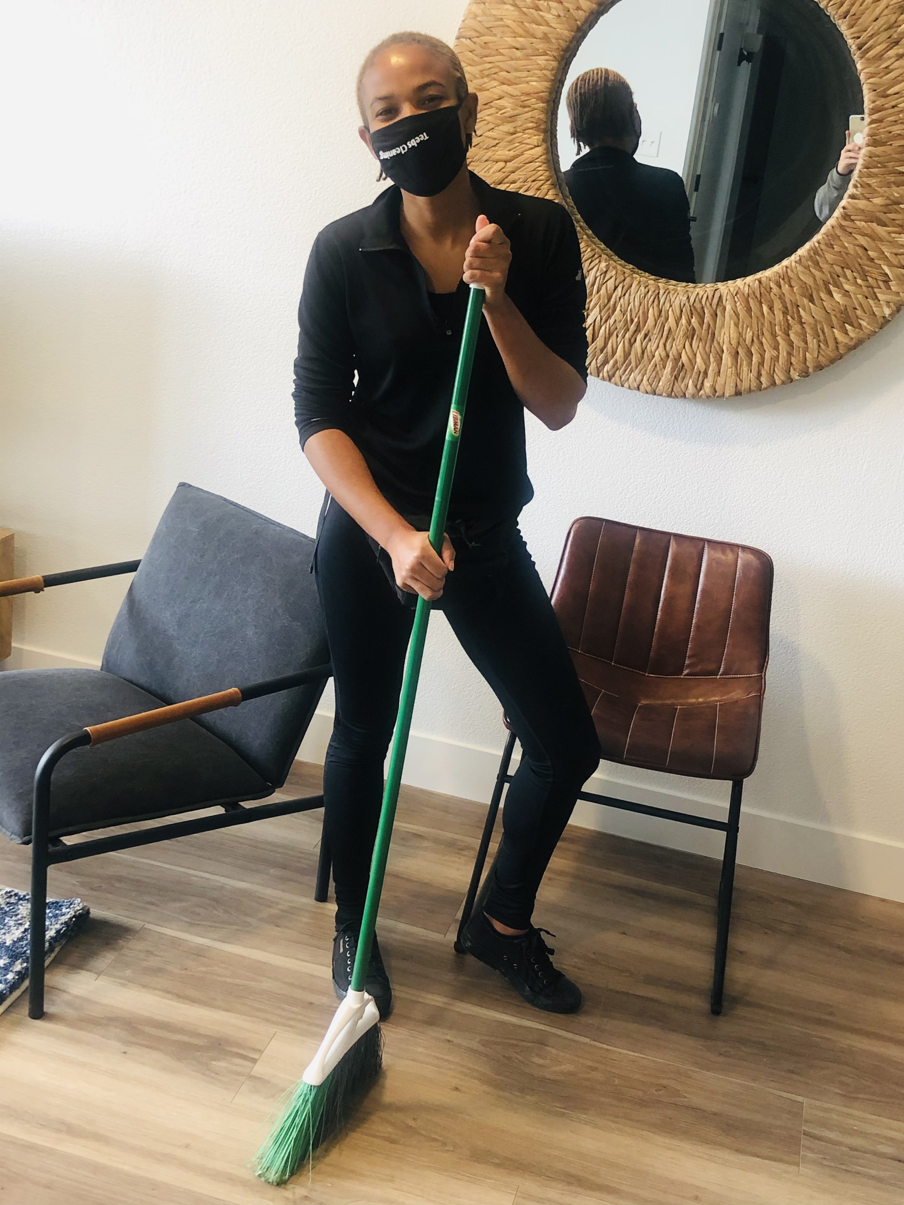 Mathiba, founder of Teebs Cleaning